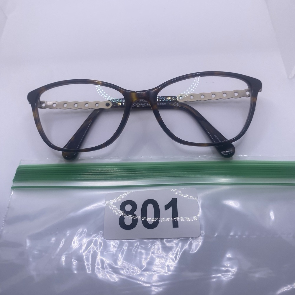 Coach Eyeglasses Women FRAME ONLY HC6121 Cat Eye 55-17-140 Dark Tortoise 801 - Picture 12 of 14